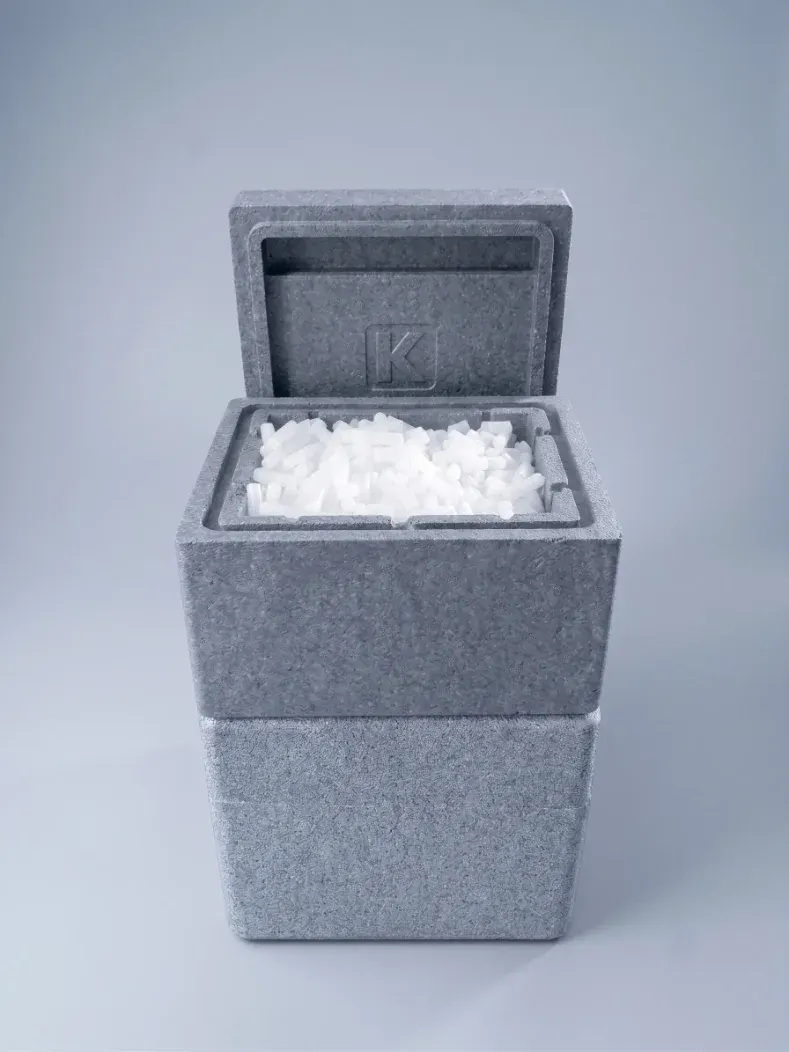 Caja isotérmica con hielo seco