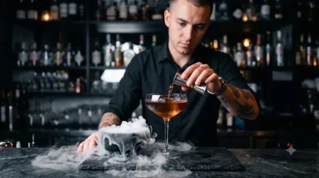 Cócteles con hielo seco