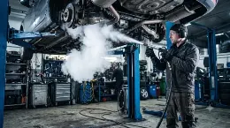 Automoción y maquinaria con hielo seco
